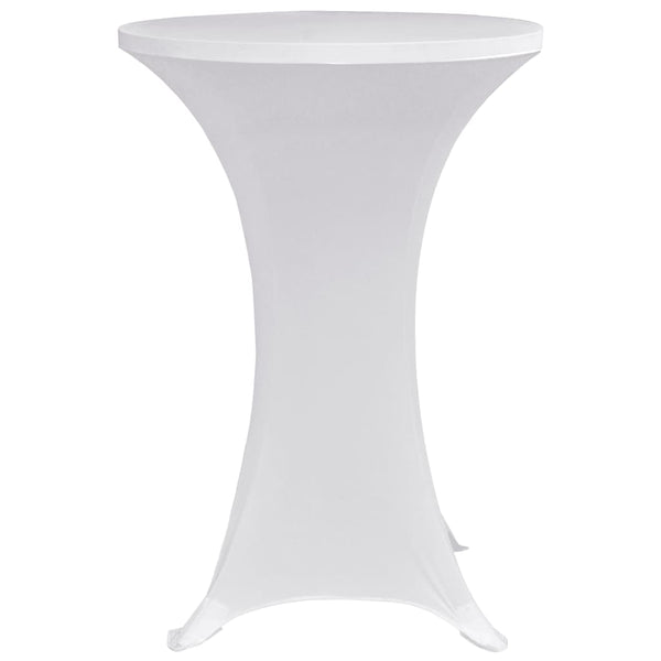 Stehtischhussen 4 Stk. Ø 60 cm Weiß Stretch