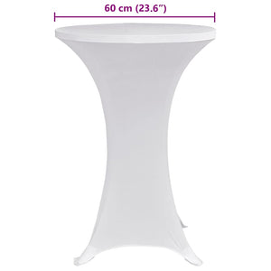 Stehtischhussen 4 Stk. Ø 60 cm Weiß Stretch