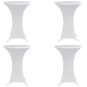 Stehtischhussen 4 Stk. Ø 70 cm Weiß Stretch