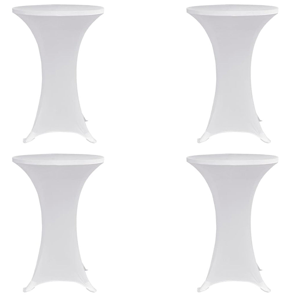 vidaXL Stretch Spandex Poseur Table Covers 4 pcs. Ø 70 cm White