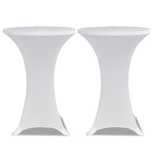 Stehtischhussen 4 Stk. Ø 70 cm Weiß Stretch