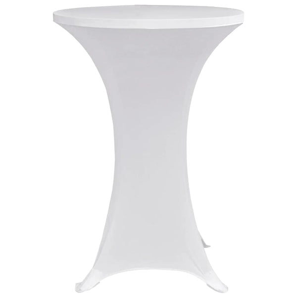 Stehtischhussen 4 Stk. Ø 70 cm Weiß Stretch