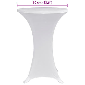 Stehtischhussen 4 Stk. Ø 70 cm Weiß Stretch
