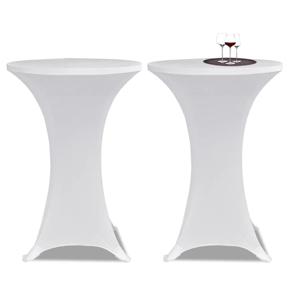 vidaXL Spandex Tablecloths for Poseur Tables 4 pcs. Ø 80 cm White