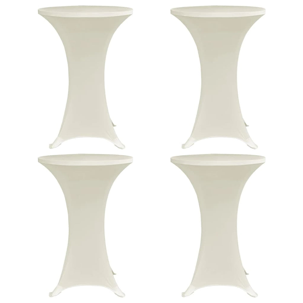 vidaXL Stretch Bar Table Covers 4 pcs. Ø 80 cm Cream