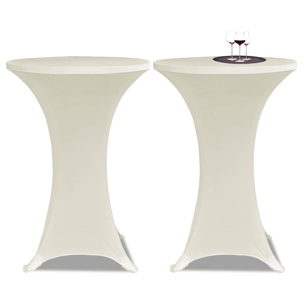 vidaXL Stretch Bar Table Covers 4 pcs. Ø 80 cm Cream