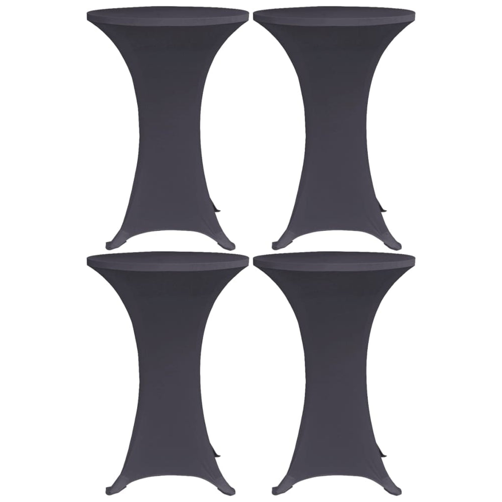 vidaXL Stretch Tablecloths 4 pcs. 60 cm Anthracite
