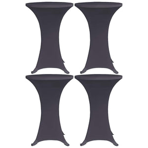 vidaXL Housses de table stretch 4 pcs 80 cm Anthracite
