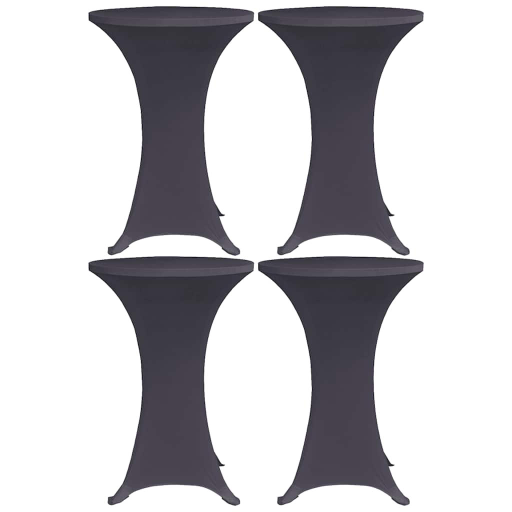 vidaXL Housses de table stretch 4 pcs 80 cm Anthracite