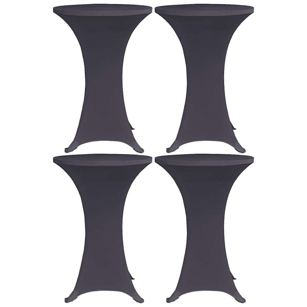 vidaXL Housses de table stretch 4 pcs 80 cm Anthracite