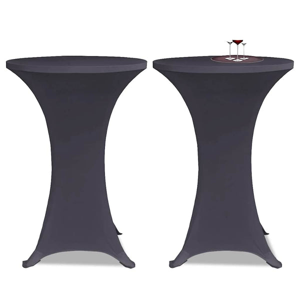 vidaXL Housses de table stretch 4 pcs 80 cm Anthracite