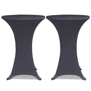 vidaXL Housses de table stretch 4 pcs 80 cm Anthracite