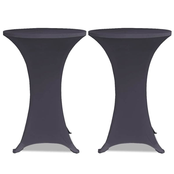 vidaXL Housses de table stretch 4 pcs 80 cm Anthracite