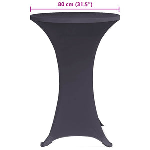 vidaXL Housses de table stretch 4 pcs 80 cm Anthracite