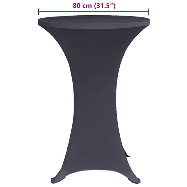 vidaXL Housses de table stretch 4 pcs 80 cm Anthracite