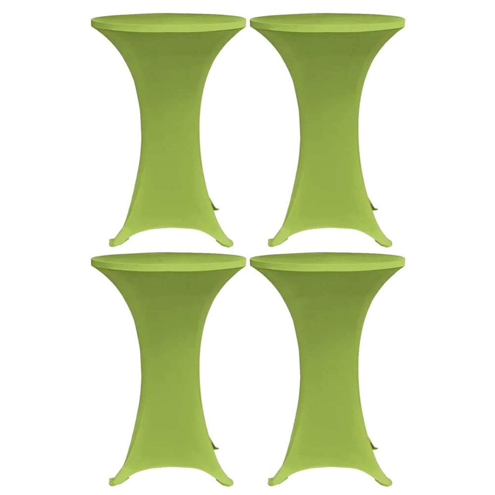 Stretch-Tischhussen 4 Stk. 60 cm Grün