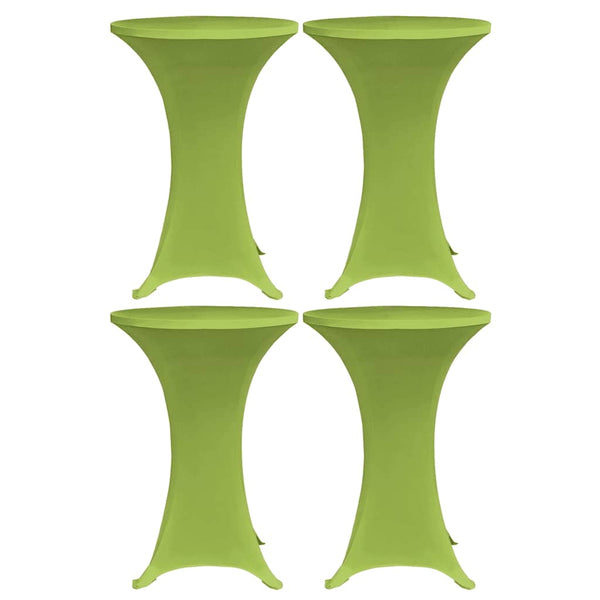 Stretch-Tischhussen 4 Stk. 70 cm Grün