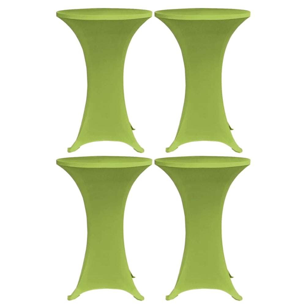 vidaXL Stretch Tablecloths 4 pcs. 80 cm Green