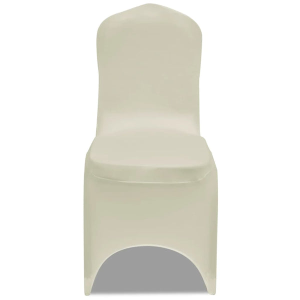 Stretch-Stuhlhussen 12 Stk. Creme