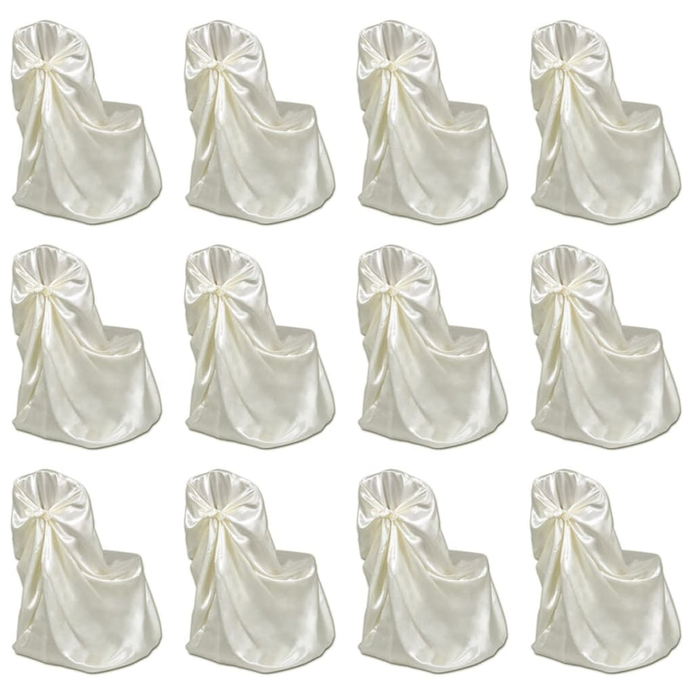 Stuhlhussen für Hochzeit Bankett 12 Stk. Creme