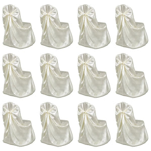 Stuhlhussen für Hochzeit Bankett 12 Stk. Creme