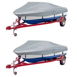 Bootspersenninge 2 Stk. Grau Länge 610-671 cm Breite 254 cm