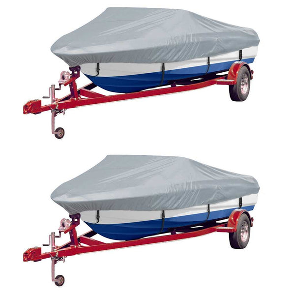 Bootspersenninge 2 Stk. Grau Länge 610-671 cm Breite 254 cm