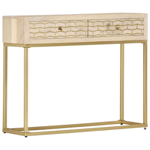 Konsolentisch Golden 90 × 30 × 75 cm Massivholz Mango