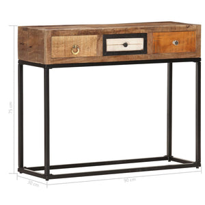 Konsolentisch Golden 90x30x75 cm Altholz Massiv