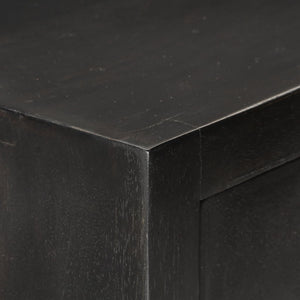 Schubladenschrank Schwarz Golden 45x30x105cm Mangoholz