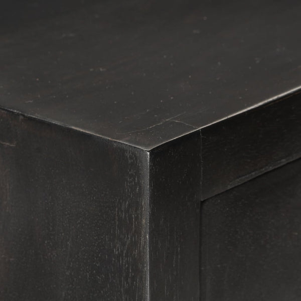Schubladenschrank Schwarz Golden 45x30x105cm Mangoholz