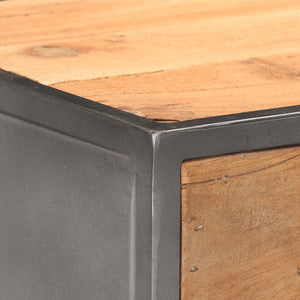 Highboard mit Schubladen 45x30x100 cm Altholz Massiv