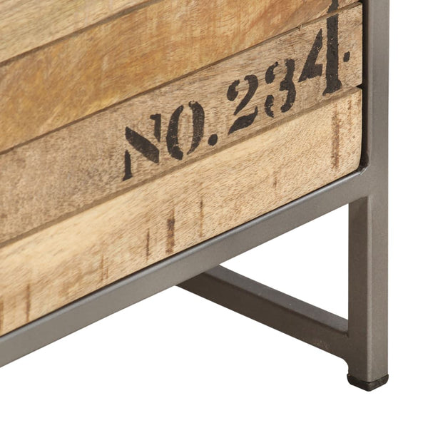 Beistellschrank mit Schubladen 45x30x105 cm Mango Massivholz