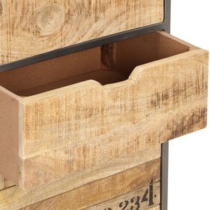 Beistellschrank mit Schubladen 45x30x105 cm Mango Massivholz