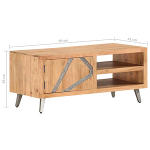 Couchtisch 90×45×40 cm Massivholz Akazie