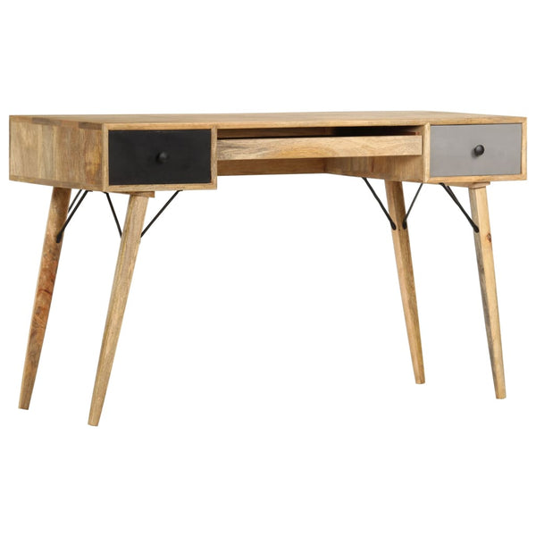 Schreibtisch mit Schubladen 130 x 50 x 80 cm Massivholz Mango