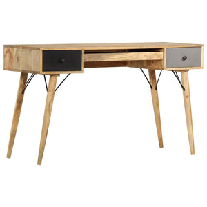 Schreibtisch mit Schubladen 130 x 50 x 80 cm Massivholz Mango