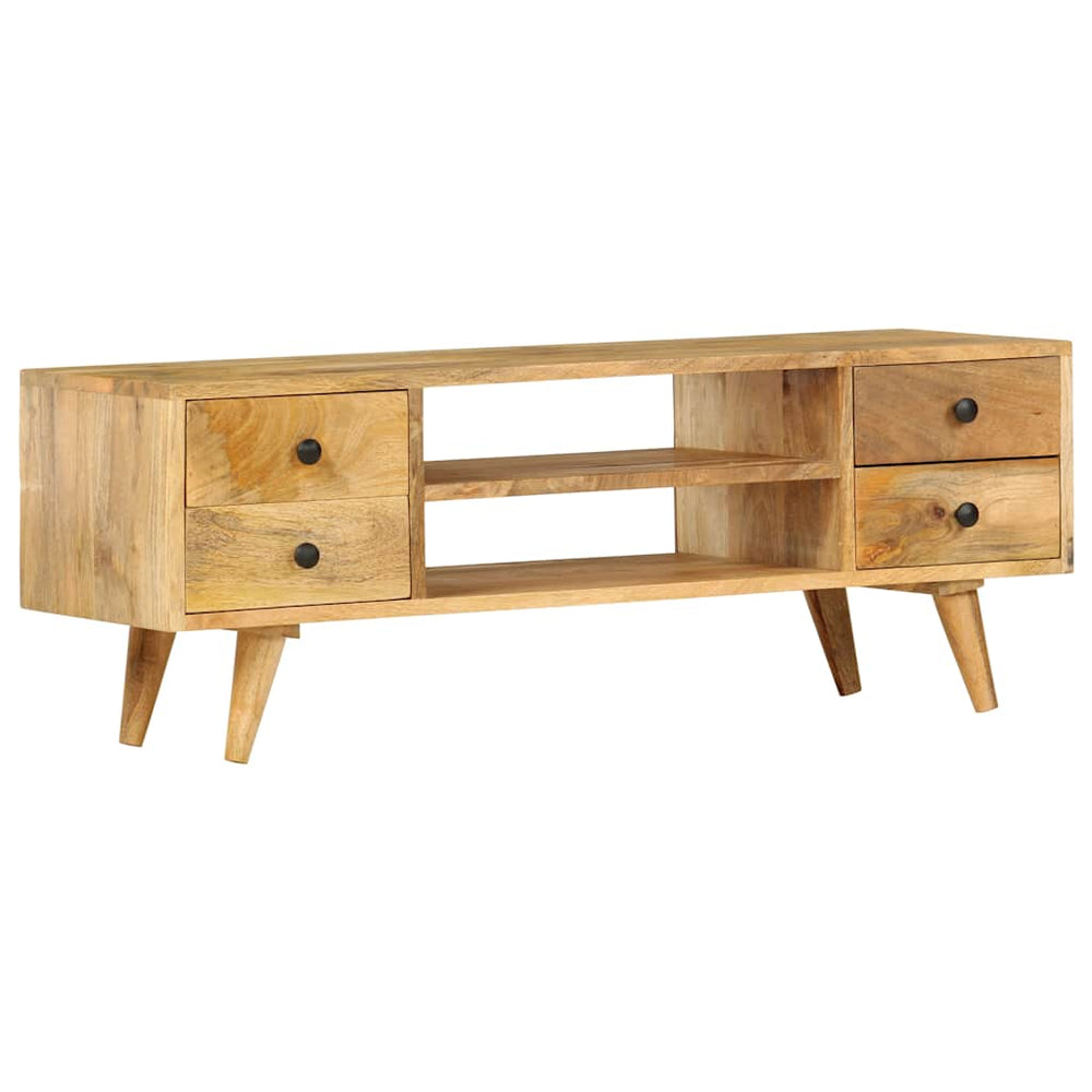 vidaXL Meuble TV 110 x 35 x 40 cm Bois de manguier massif
