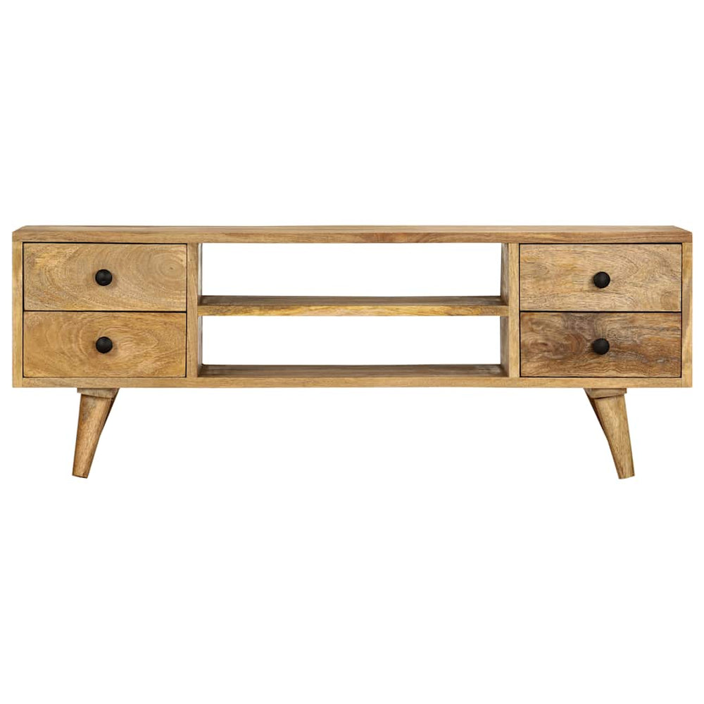vidaXL Meuble TV 110 x 35 x 40 cm Bois de manguier massif
