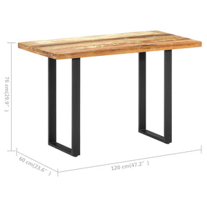 Esstisch 120x60x76 cm Altholz Massiv