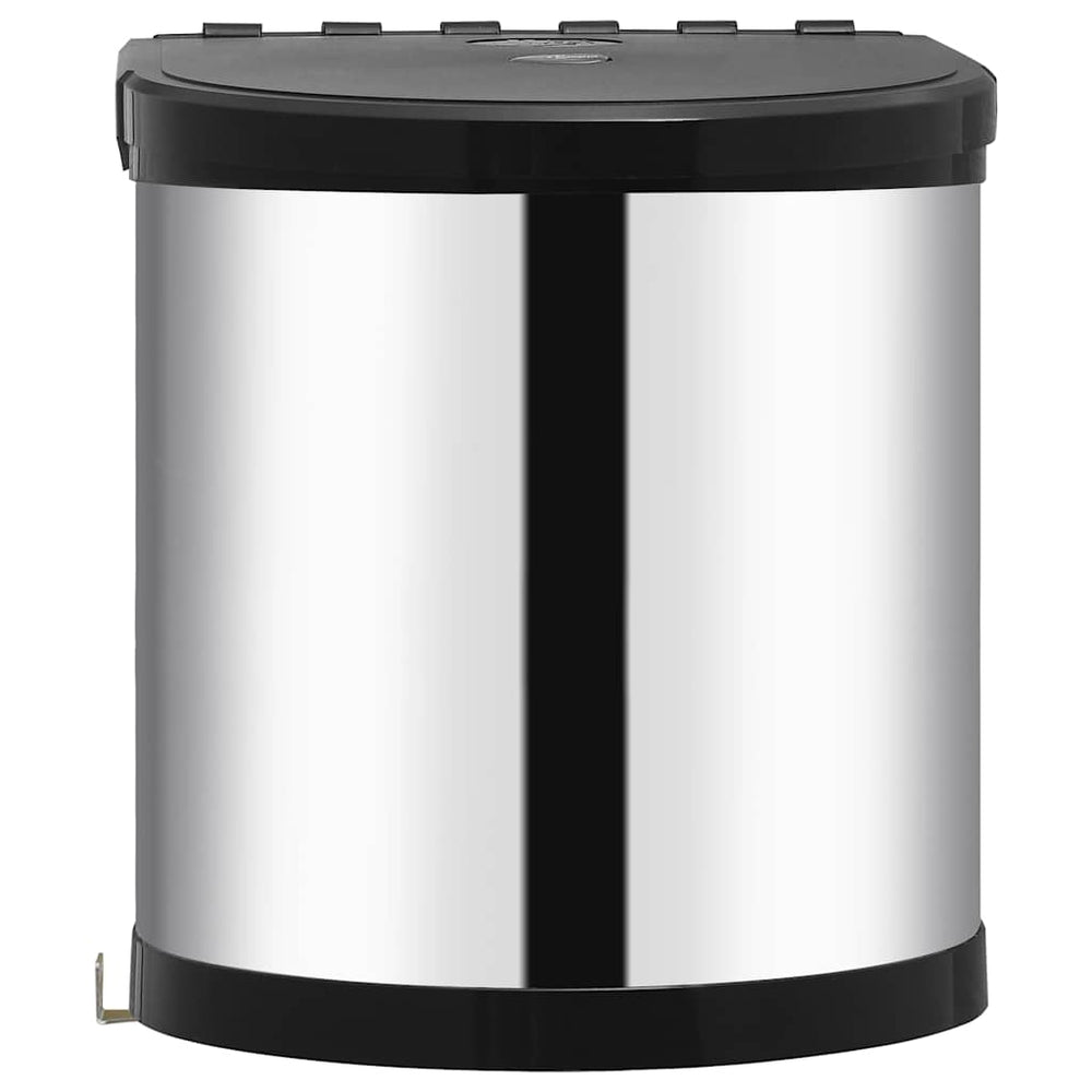 vidaXL Built-In Kitchen Bin Stainless Steel 12 L