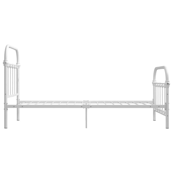 Bettgestell Weiß Metall 100 × 200 cm