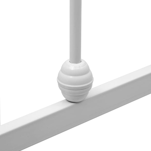 Bettgestell Weiß Metall 100 × 200 cm