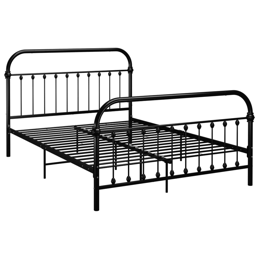 vidaXL Bed Frame Black Metal 120x200 cm