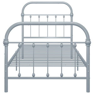 Bettgestell Grau Metall 90×200 cm