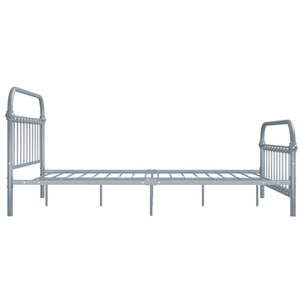 vidaXL Bed Frame Grey Metal 120x200 cm