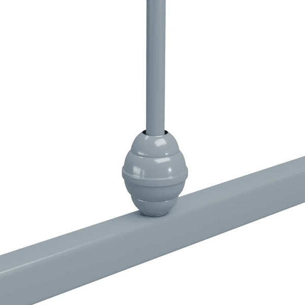 Bettgestell Grau Metall 140×200 cm
