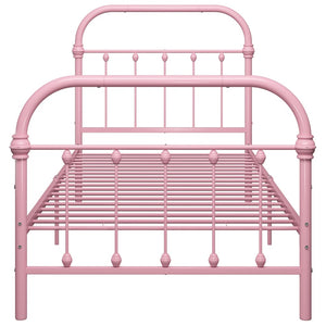 Bettgestell Rosa Metall 90×200 cm