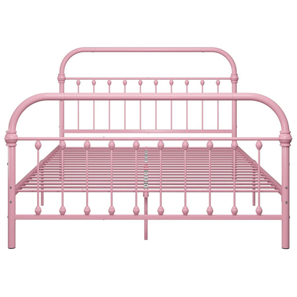 Bettgestell Rosa Metall 140×200 cm