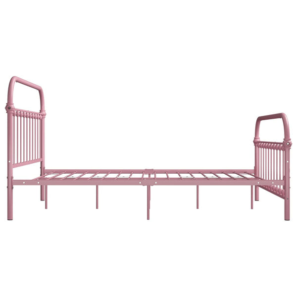 Bettgestell Rosa Metall 140×200 cm